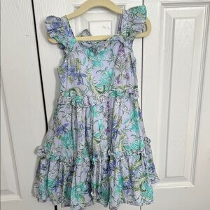Janie and Jack Floral Dress in Blue and Green
